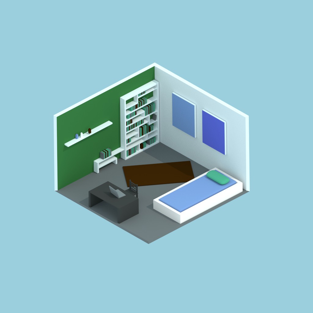 LowPoly Bedroom preview image 1